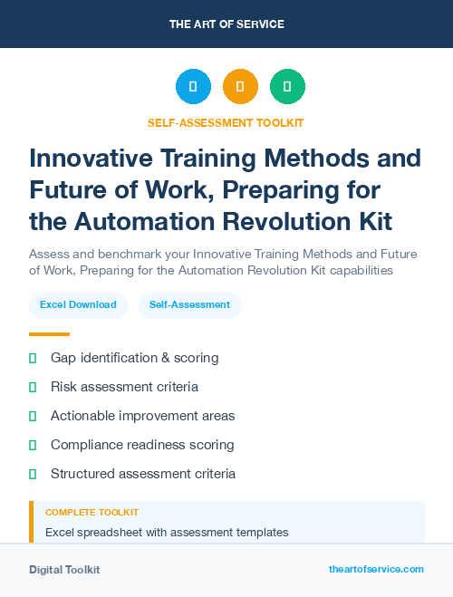 Innovative Training Methods and Future of Work, Preparing for the Automation Revolution Kit