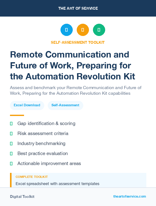 Remote Communication and Future of Work, Preparing for the Automation Revolution Kit