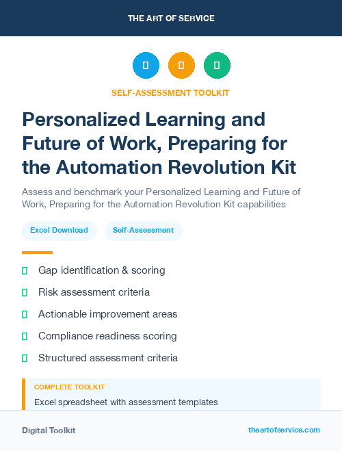 Personalized Learning and Future of Work, Preparing for the Automation Revolution Kit