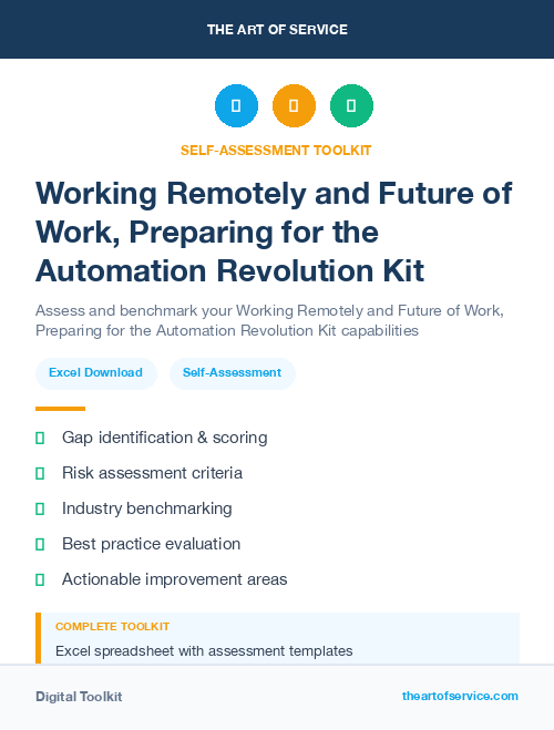 Working Remotely and Future of Work, Preparing for the Automation Revolution Kit