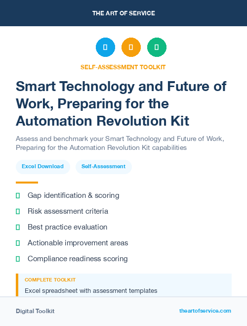 Smart Technology and Future of Work, Preparing for the Automation Revolution Kit