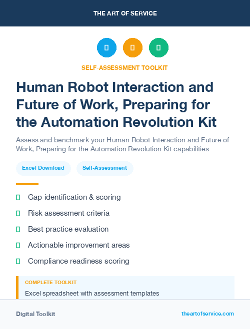 Human Robot Interaction and Future of Work, Preparing for the Automation Revolution Kit