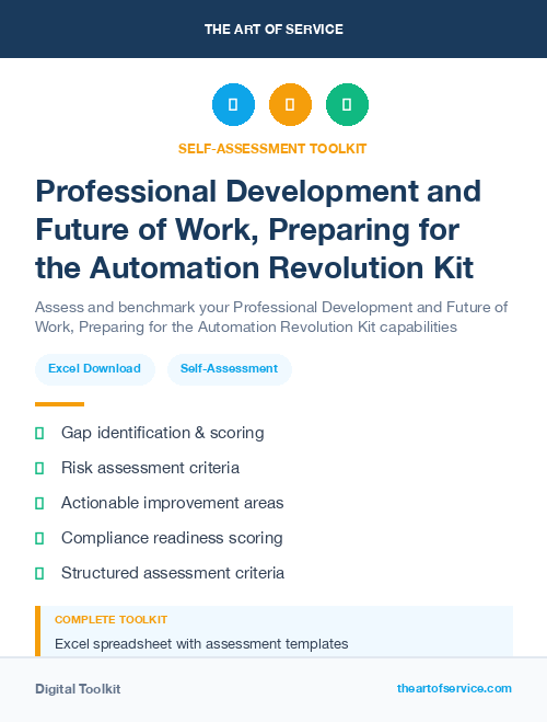 Professional Development and Future of Work, Preparing for the Automation Revolution Kit
