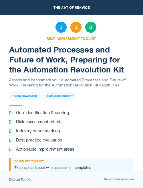 Automated Processes and Future of Work, Preparing for the Automation Revolution Kit