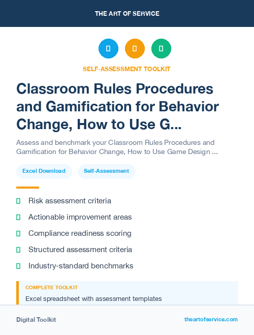 Classroom Rules Procedures and Gamification for Behavior Change, How to Use Game Design and Psychology to Influence and Motivate Your Employees, Customers, and Users Kit