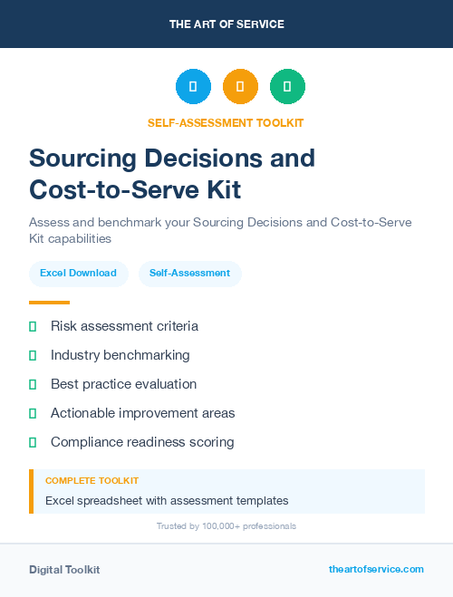 Sourcing Decisions and Cost-to-Serve Kit