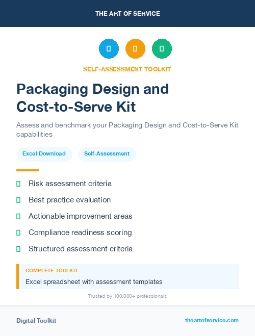 Packaging Design and Cost-to-Serve Kit