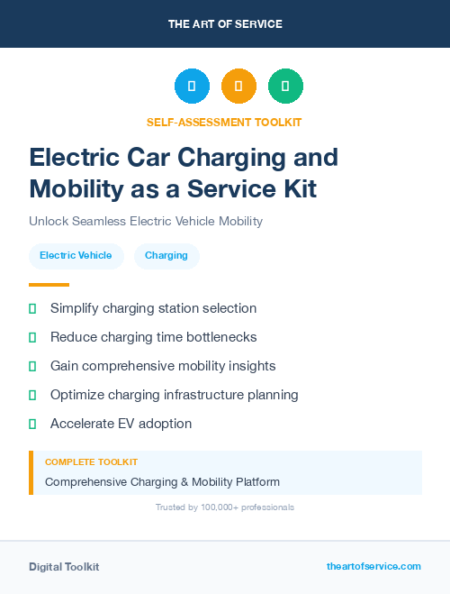 Electric Car Charging and Mobility as a Service Kit