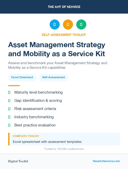 Asset Management Strategy and Mobility as a Service Kit