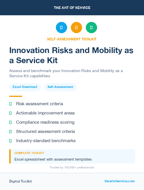 Innovation Risks and Mobility as a Service Kit
