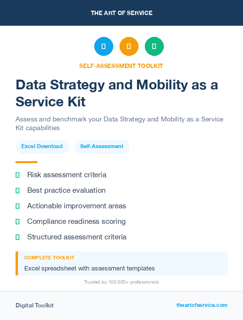 Data Strategy and Mobility as a Service Kit