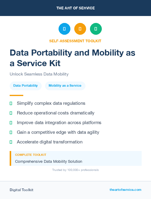 Data Portability and Mobility as a Service Kit