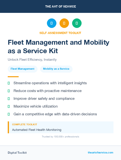 Fleet Management and Mobility as a Service Kit