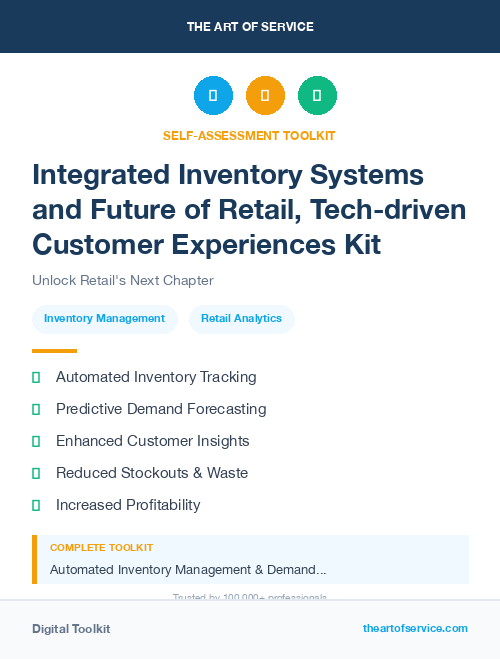 Integrated Inventory Systems and Future of Retail, Tech-driven Customer Experiences Kit