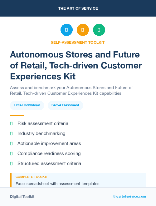 Autonomous Stores and Future of Retail, Tech-driven Customer Experiences Kit