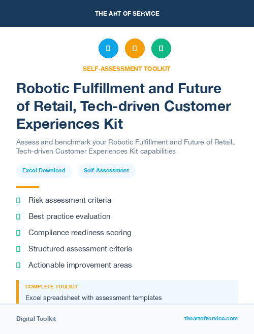 Robotic Fulfillment and Future of Retail, Tech-driven Customer Experiences Kit