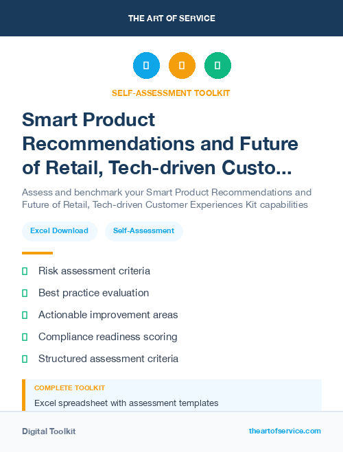 Smart Product Recommendations and Future of Retail, Tech-driven Customer Experiences Kit
