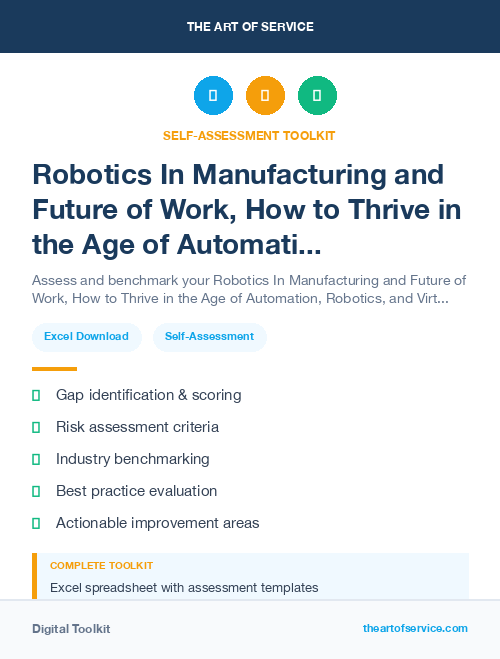 Robotics In Manufacturing and Future of Work, How to Thrive in the Age of Automation, Robotics, and Virtual Reality Kit