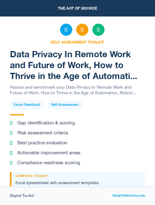 Data Privacy In Remote Work and Future of Work, How to Thrive in the Age of Automation, Robotics, and Virtual Reality Kit