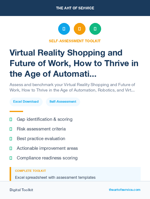 Virtual Reality Shopping and Future of Work, How to Thrive in the Age of Automation, Robotics, and Virtual Reality Kit