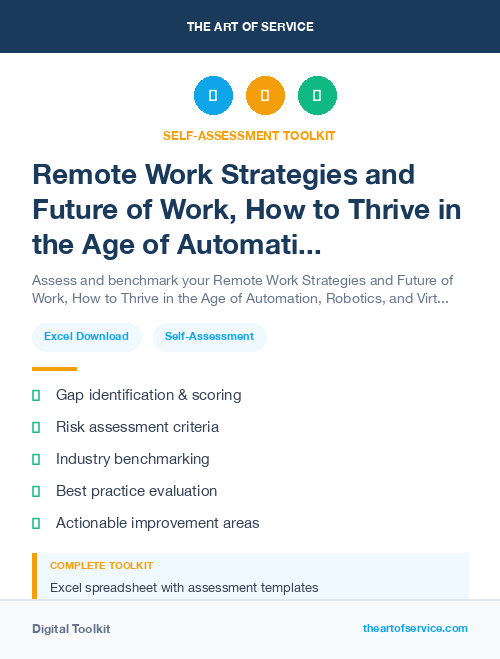 Remote Work Strategies and Future of Work, How to Thrive in the Age of Automation, Robotics, and Virtual Reality Kit
