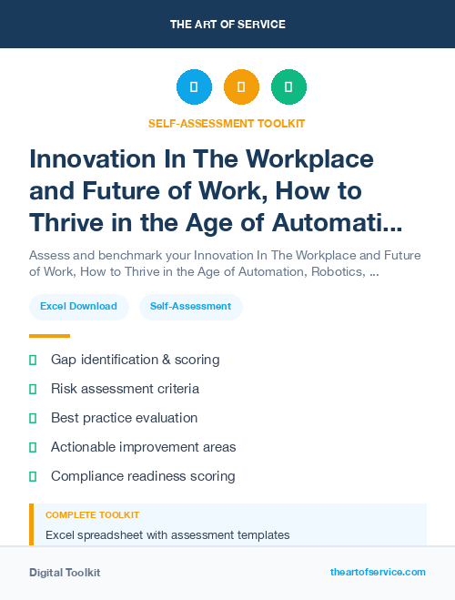 Innovation In The Workplace and Future of Work, How to Thrive in the Age of Automation, Robotics, and Virtual Reality Kit