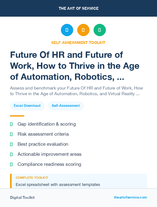 Future Of HR and Future of Work, How to Thrive in the Age of Automation, Robotics, and Virtual Reality Kit