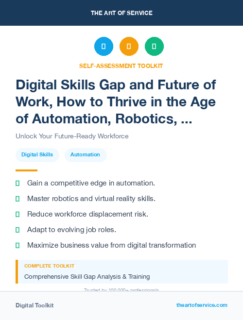 Digital Skills Gap and Future of Work, How to Thrive in the Age of Automation, Robotics, and Virtual Reality Kit