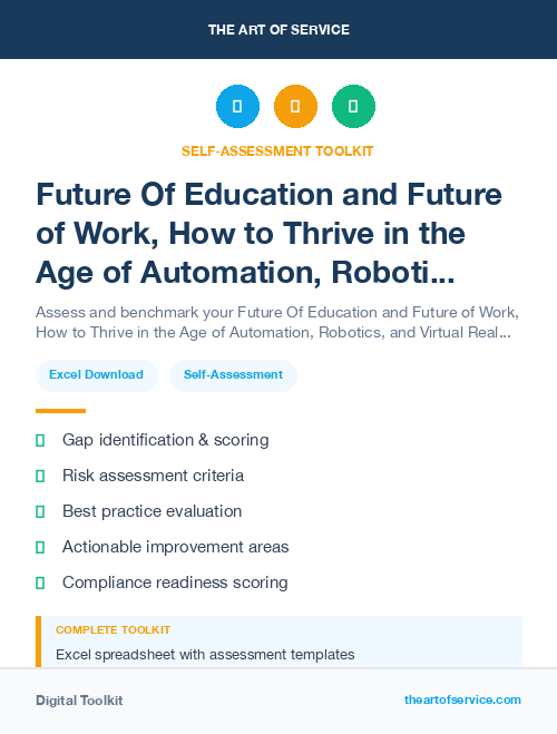 Future Of Education and Future of Work, How to Thrive in the Age of Automation, Robotics, and Virtual Reality Kit