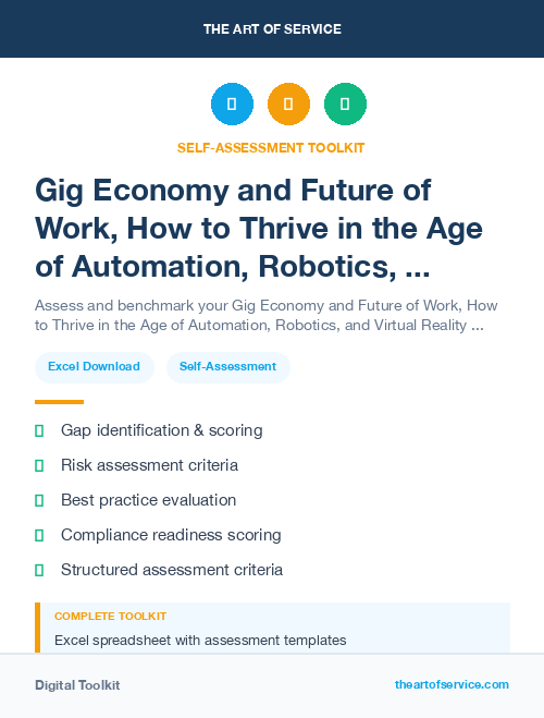 Gig Economy and Future of Work, How to Thrive in the Age of Automation, Robotics, and Virtual Reality Kit
