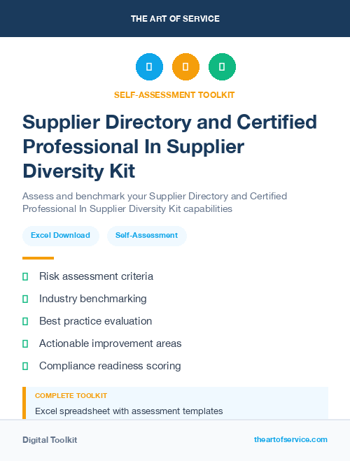 Supplier Directory and Certified Professional In Supplier Diversity Kit