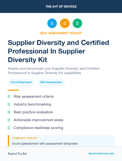 Supplier Diversity and Certified Professional In Supplier Diversity Kit