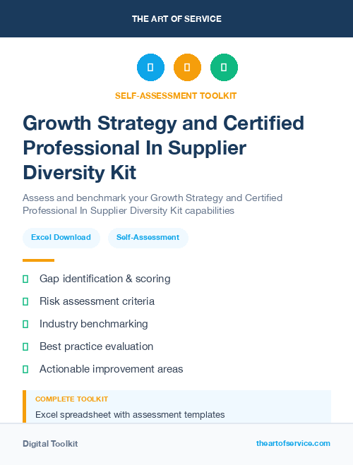 Growth Strategy and Certified Professional In Supplier Diversity Kit