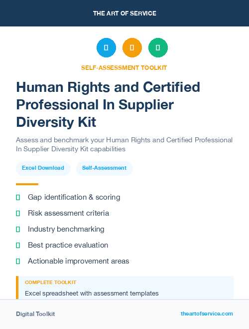 Human Rights and Certified Professional In Supplier Diversity Kit