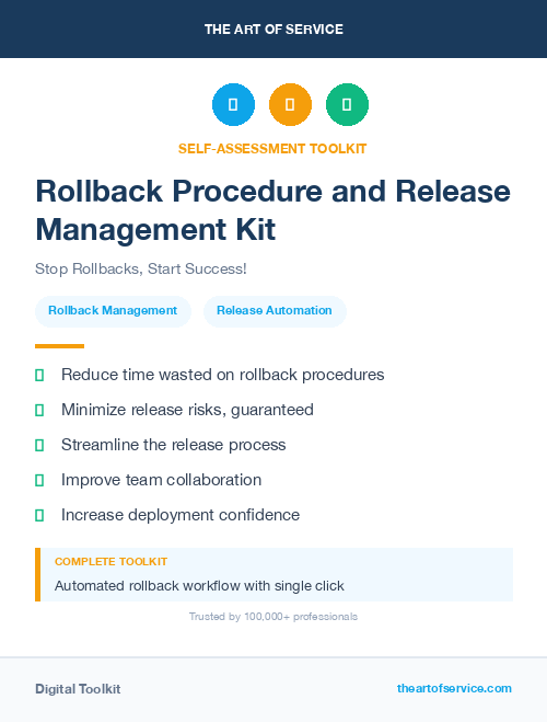Rollback Procedure and Release Management Kit