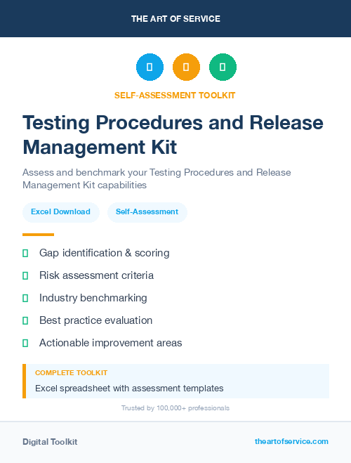 Testing Procedures and Release Management Kit