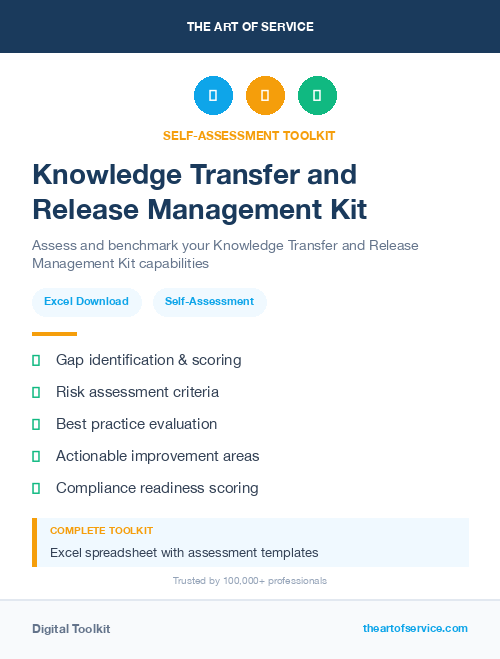 Knowledge Transfer and Release Management Kit