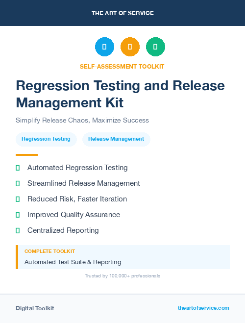 Regression Testing and Release Management Kit