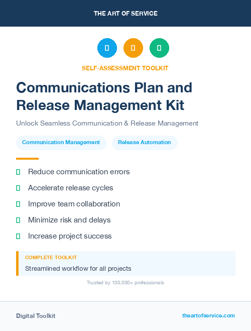 Communications Plan and Release Management Kit