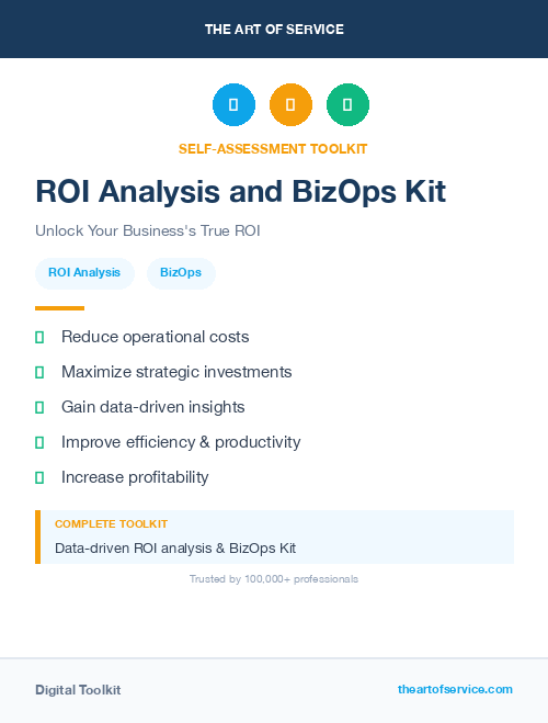 ROI Analysis and BizOps Kit