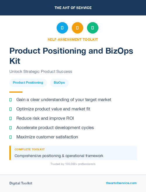 Product Positioning and BizOps Kit