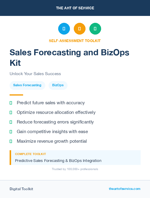 Sales Forecasting and BizOps Kit