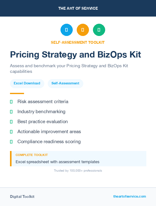 Pricing Strategy and BizOps Kit
