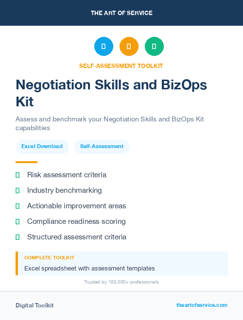 Negotiation Skills and BizOps Kit