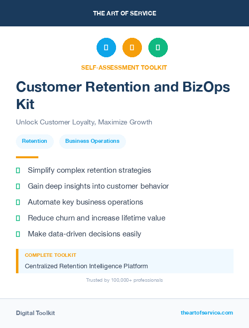 Customer Retention and BizOps Kit