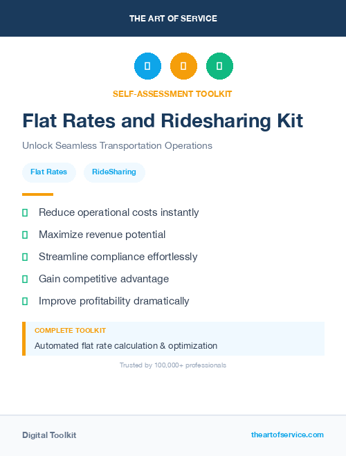 Flat Rates and Ridesharing Kit