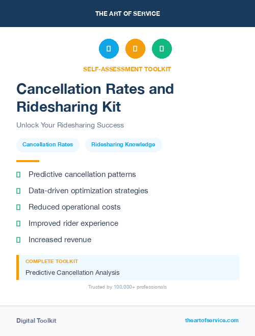Cancellation Rates and Ridesharing Kit