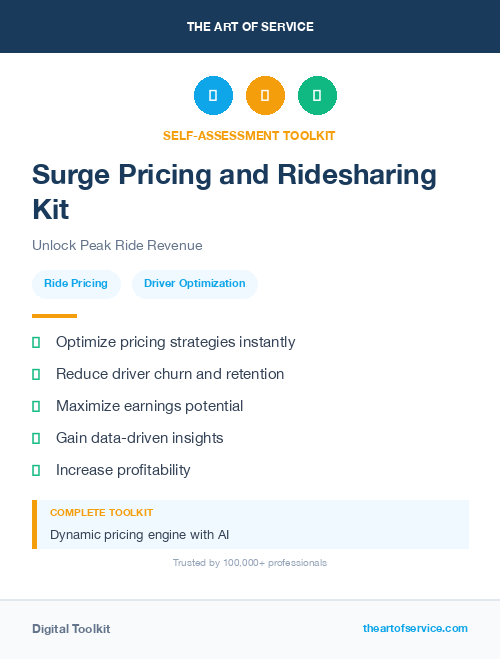 Surge Pricing and Ridesharing Kit