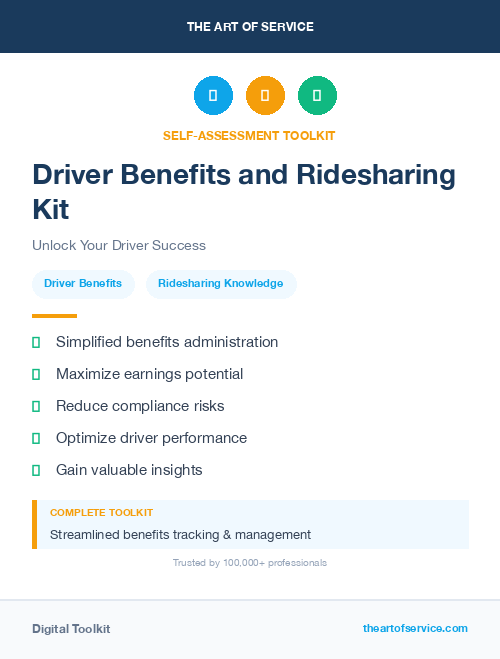 Driver Benefits and Ridesharing Kit