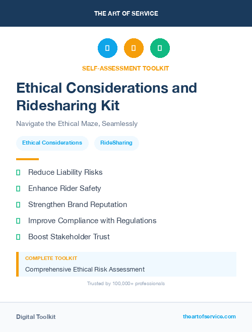 Ethical Considerations and Ridesharing Kit